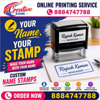 Rubber Stamp At Rs. 300/- | Name & Address Stamps | Fast delivery | 580